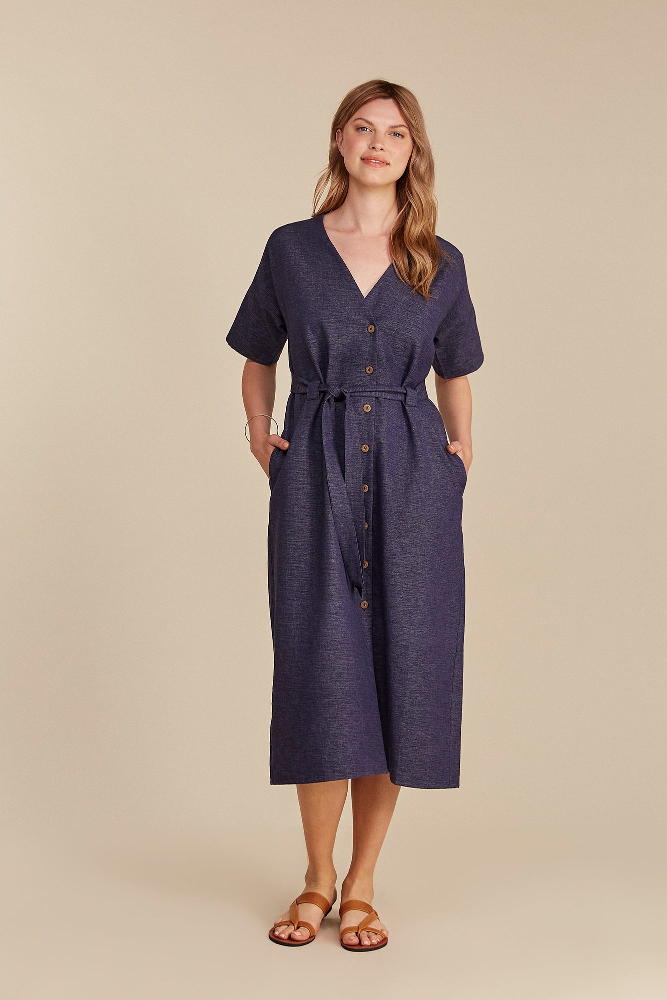 INDIA Dress out of Organic Cotton Green Fashion Online Shop