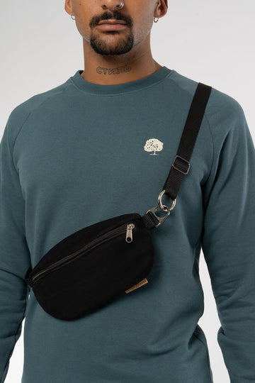 A-Bumbag-aus-recycelten-Jeans-Online-Mode-Kaufen-Black-Black-Vorne6