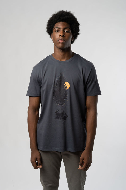 D-Lepus-T-Shirt-aus-Biobaumwolle-Natuerliche-Mode-India-Ink-Grey-Vorne