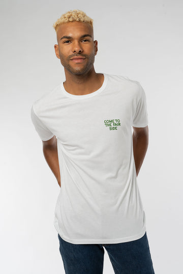 D-Maenner-T-Shirt-Come-to-the-fair-side-Design-White-Vorne2