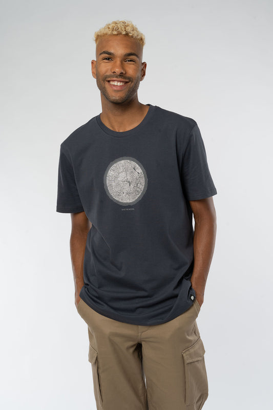 D-Save-the-woods-T-Shirt-aus-Bio-Baumwolle-Mode-Online-India-Ink-Grey-Vorne