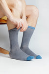 M-1308-Bio-Socken-Lang-Maenner-Dunkelblau-Natur-Denim-Detail-3