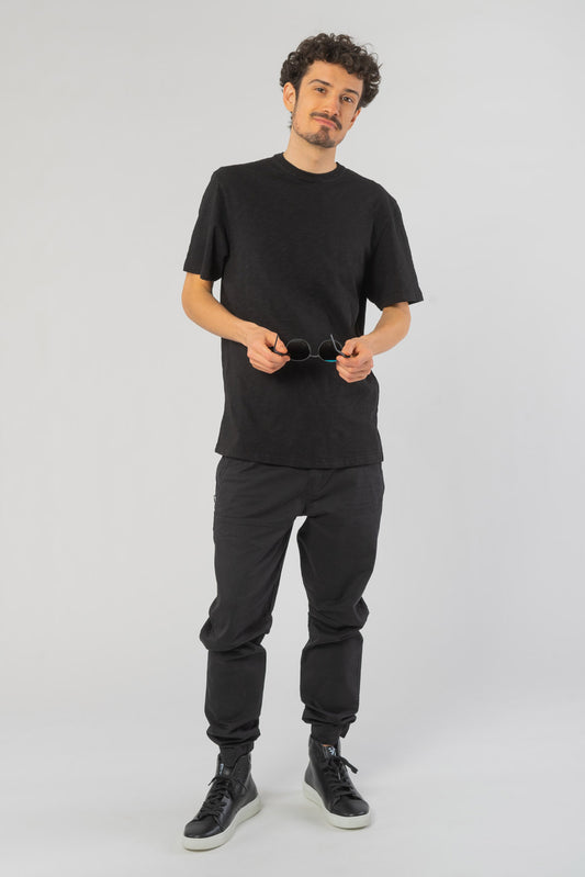M-18801-Sporty-T-Shirt-aus-TENCEL-Bio-Baumwolle-Mode-Shop-Online-Herren-CYPRESS-Black-Flame-Vorne3