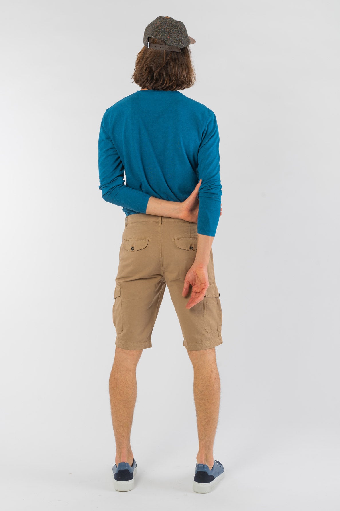 M-63522-Bermudas-mit-Cargo-Taschen-aus-Leinen-Bio-Baumwolle-Bio-Mode-Herren-JAME-Cashew-Nut-Vorne3