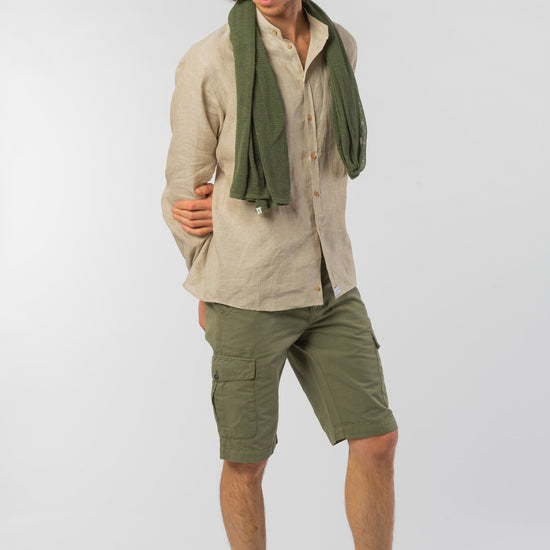 M-63522-Bermudas-mit-Cargo-Taschen-aus-Leinen-Bio-Baumwolle-Bio-Mode-Herren-JAME-Olive-Washed-Vorne1