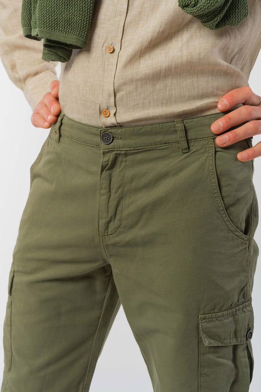 JAME aus Leinen in Olive Washed, Vorderansicht