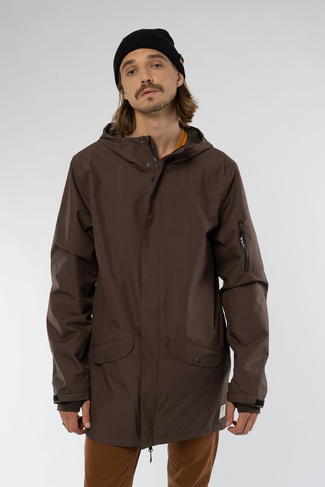 M-Active-Coat-Sympatex-aus-recyceltem-Polyester-Bio-Sweatshirts-Brown-Vorne