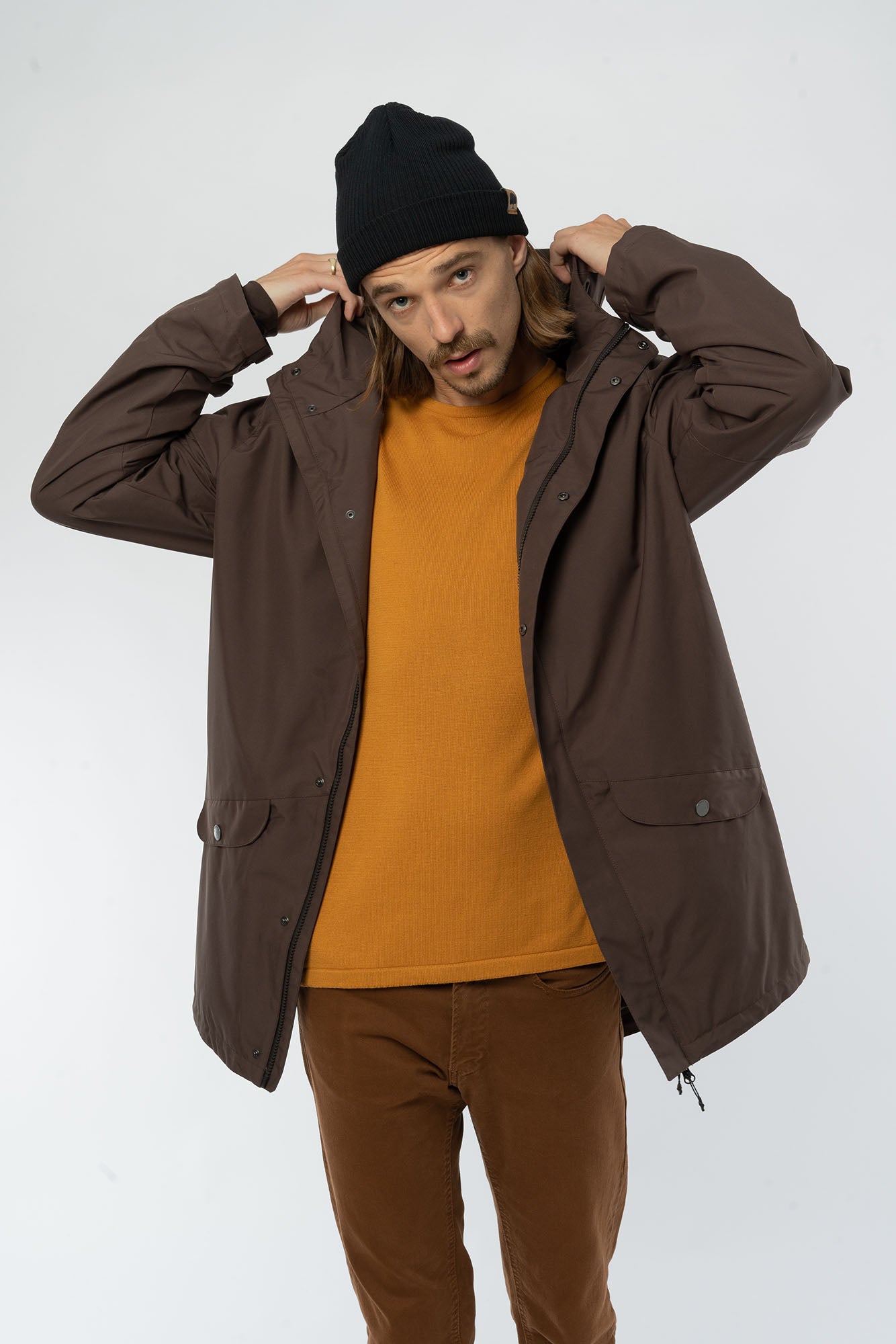 M-Active-Coat-Sympatex-aus-recyceltem-Polyester-Bio-Sweatshirts-Brown-Vorne2