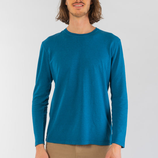 M-DH225OEB-Leichtes-Basic-Longsleeve-aus-Hanf-Bio-Baumwolle-Faire-Mode-Online-Herren-FAXON-Sea-Vorne2