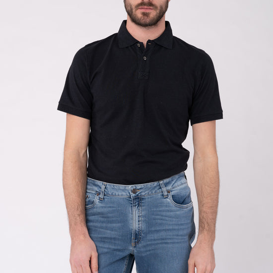 M-DH279OEB-Klassisches-Poloshirt-aus-Hanf-Bio-Baumwolle-Organic-Kleidung-EDURA-Black-Vorne3