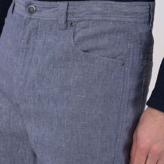 M-DH585OEB-Moderne-Shorts-aus-Hanf-Bio-Baumwolle-Bio-Baumwoll-Kleidung-EKAPANO-Indigo-Vorne2