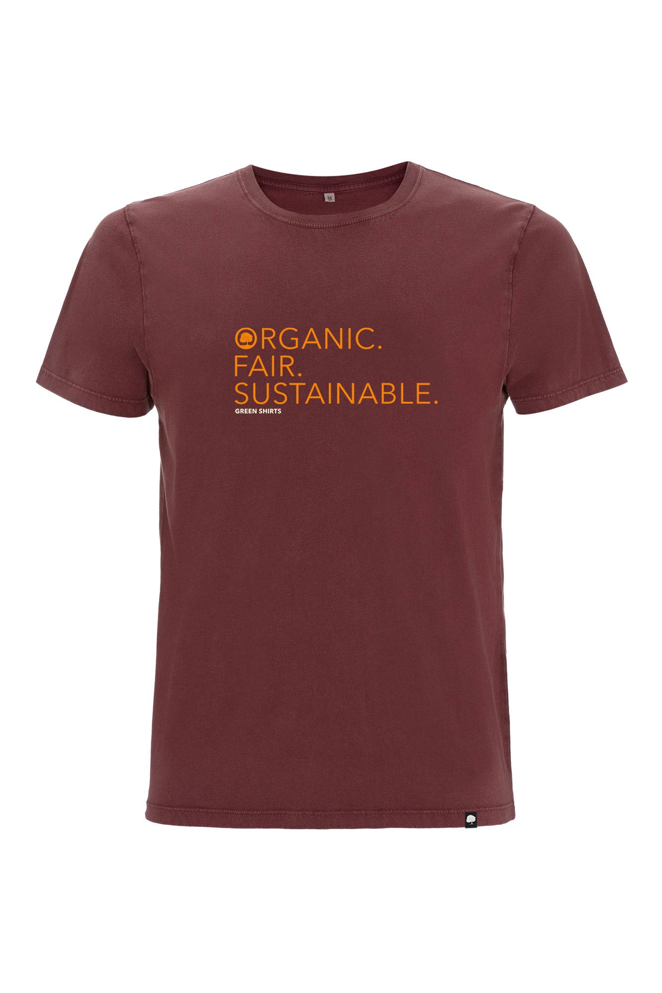 M-EP100-Vintage-Maenner-T-Shirt-Bio-Organic-Fair-Sustainable-Orange-Design-Stone-Washed-Burgundy