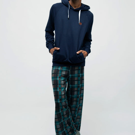M-EP60P-Bio-Pullover-mit-Kapuze-Maenner-und-Herren-Navy-Blue-Vorne
