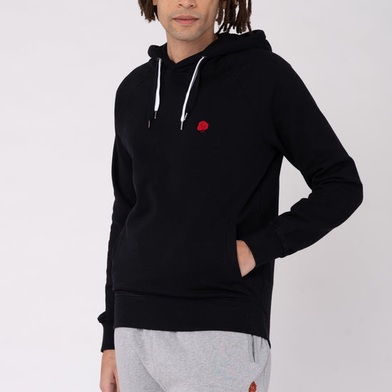 M-EP60P-Black-Hoodie-mit-Kapuze-Bio-Baumwolle-Fair-Vorne4