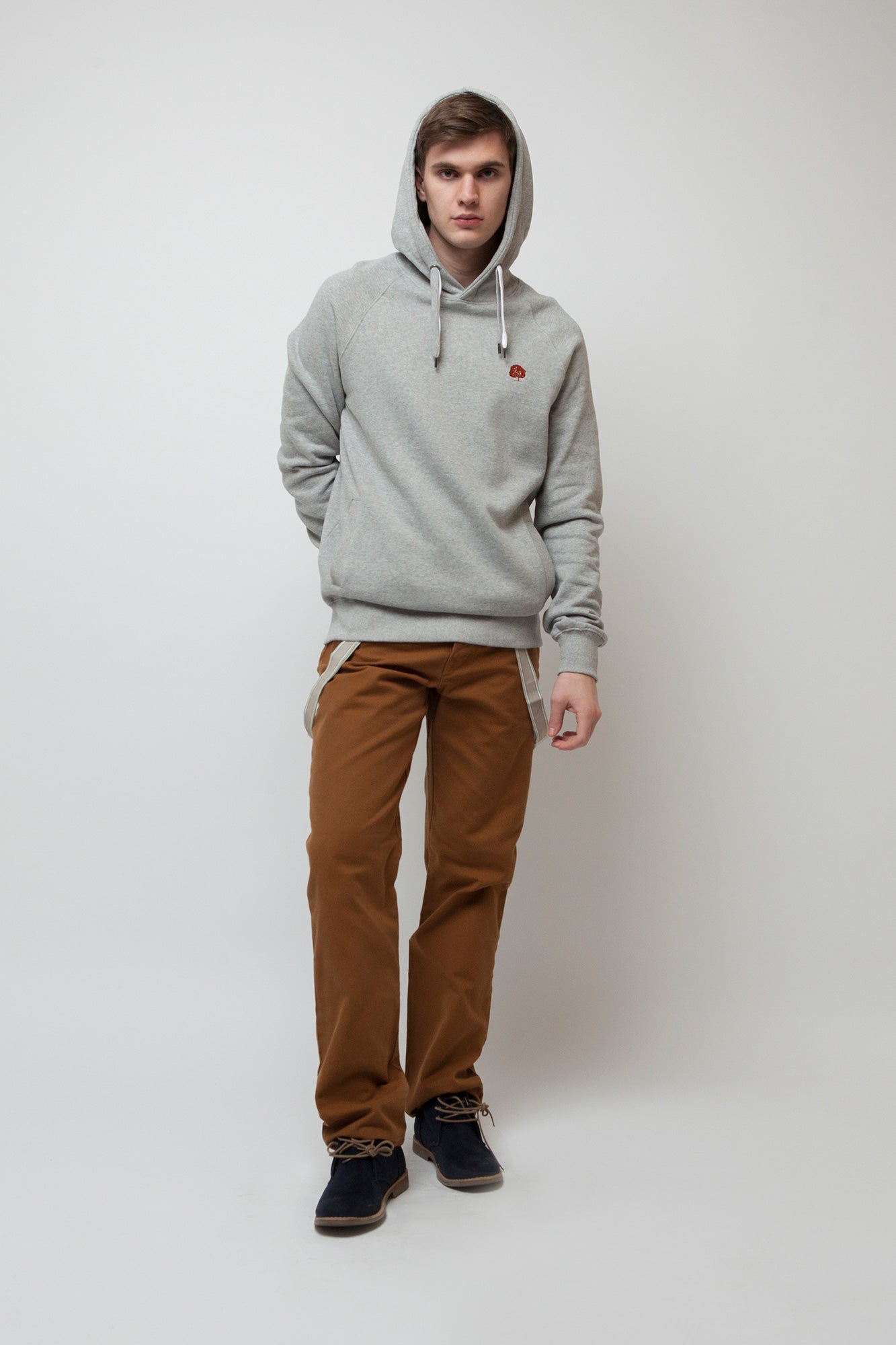 M-EP60P-Pullover-Kapuze-Maenner-Sweatshirt-nachhaltige-Kleidung-Melange-Grey-Vorne