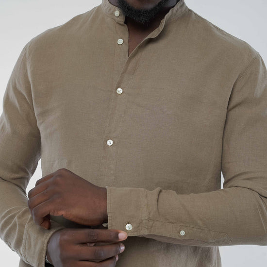 M-GB1293-WES-Hemd-aus-Bio-Baumwolle-Mode-Online-Shop-Herren-KETAKOPA-Muddy-Brown-Detail
