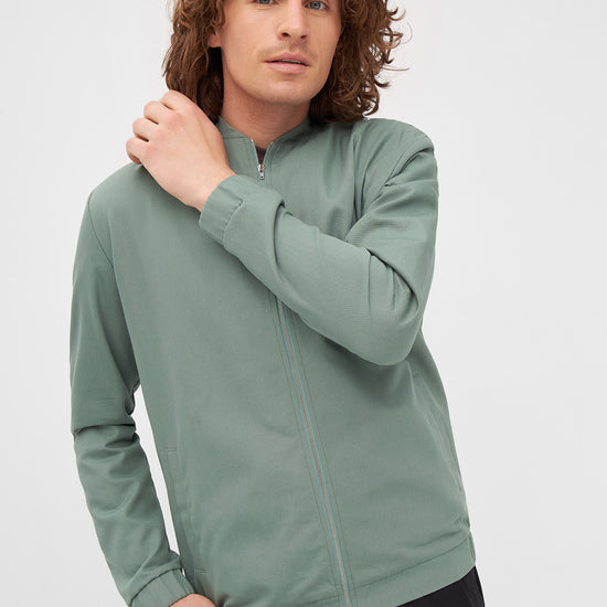 M-GB1584-CASPER-Jacke-aus-Bio-Baumwolle-Eco-Fashion-WERETTO-Eucalyptus-Green-Vorne5