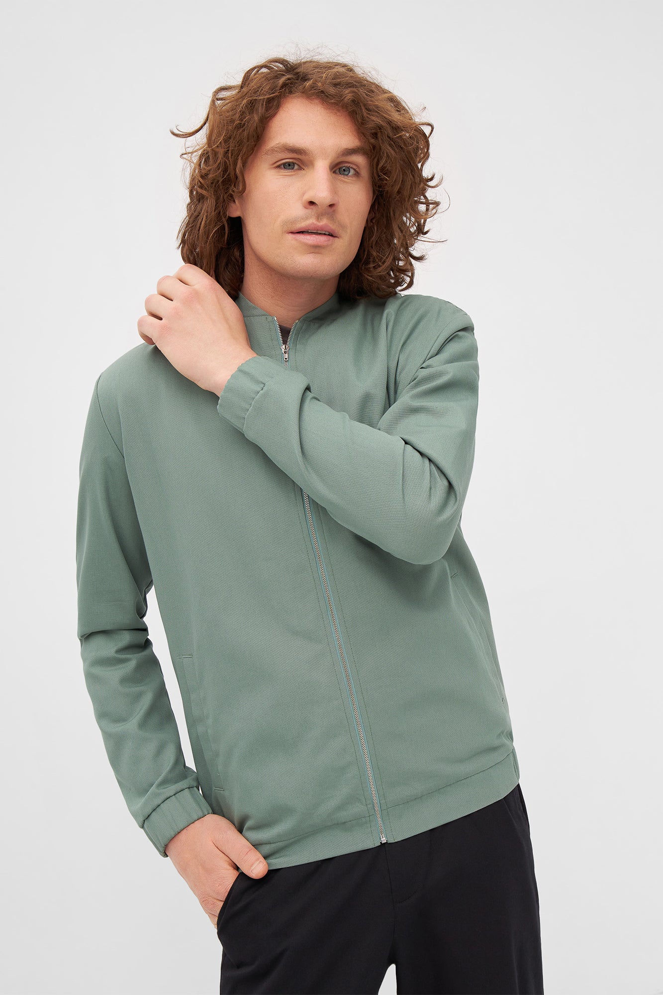 M-GB1584-CASPER-Jacke-aus-Bio-Baumwolle-Eco-Fashion-WERETTO-Eucalyptus-Green-Vorne5