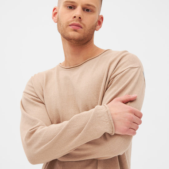 M-GB1587-DENIS-Pullover-aus-Leinen-Bio-Baumwolle-Faire-Kleidung-Online-REMORR-Light-Brown-Vorne3
