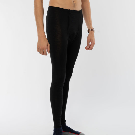 M-Lange-Unterhose-aus-Wolle-fuer-Maenner-Fair-Clothes-Black-Vorne