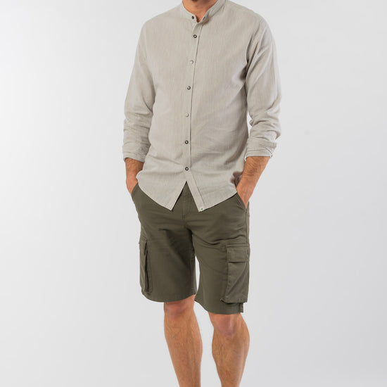 M-M121-11-Cargo-Shorts-aus-Bio-Baumwolle-Naturmode-Herren-ONORATO-Dark-Olive-Vorne3
