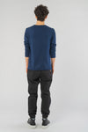 M-M121-K07-Light-Knit-Crew-Neck-aus-Bio-Baumwolle-Natuerliche-Mode-Herren-MARSILIO-Dark-summer-blue-Vorne3