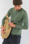 M-M121-K07-Light-Knit-Crew-Neck-aus-Bio-Baumwolle-Natuerliche-Mode-Herren-MARSILIO-Light-Khaki-Vorne6