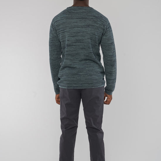 M-M221-K07-I09-FICUS-Knit-Crewneck-aus-Bio-Baumwolle-Biologische-Kleidung-Herren-VIBULA-LakeGreen-DarkNavy-Hinten