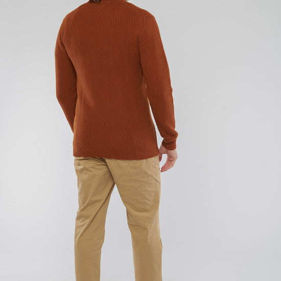 M-Ravi-Strickpullover-Bio-Baumwolle-Rust-Hinten