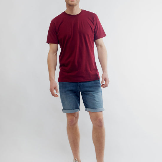 M-SA01-Recycled-T-Shirt-Burgundy-Vorne-2