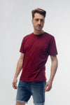 M-SA01-Recycled-T-Shirt-Burgundy-Vorne