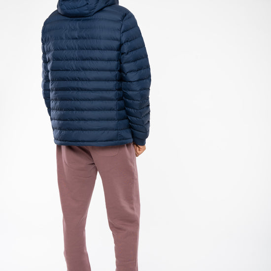 M-STJM837-Lange-Daunenjacke-aus-Recyceltem-Polyester-Bio-Mode-PONYES-French-Navy-Hinten