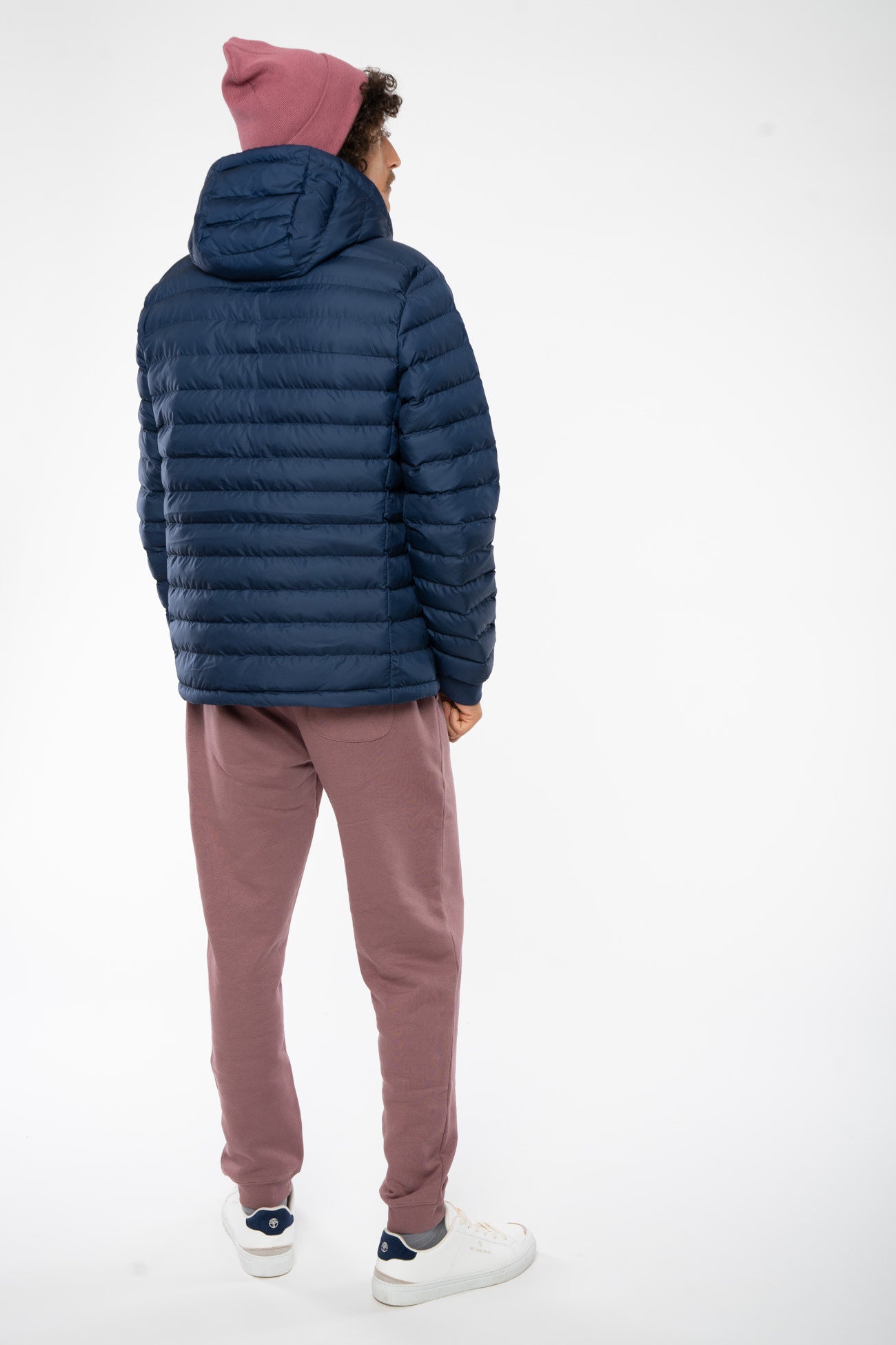 M-STJM837-Lange-Daunenjacke-aus-Recyceltem-Polyester-Bio-Mode-PONYES-French-Navy-Hinten