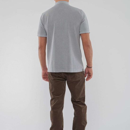 M-STPU335-Polo-Maenner-Faire-Mode-Dyed-Aged-Grey-Hinten