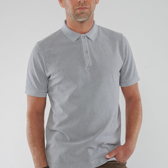 M-STPU335-Polo-Maenner-Faire-Mode-Dyed-Aged-Grey-Vorne
