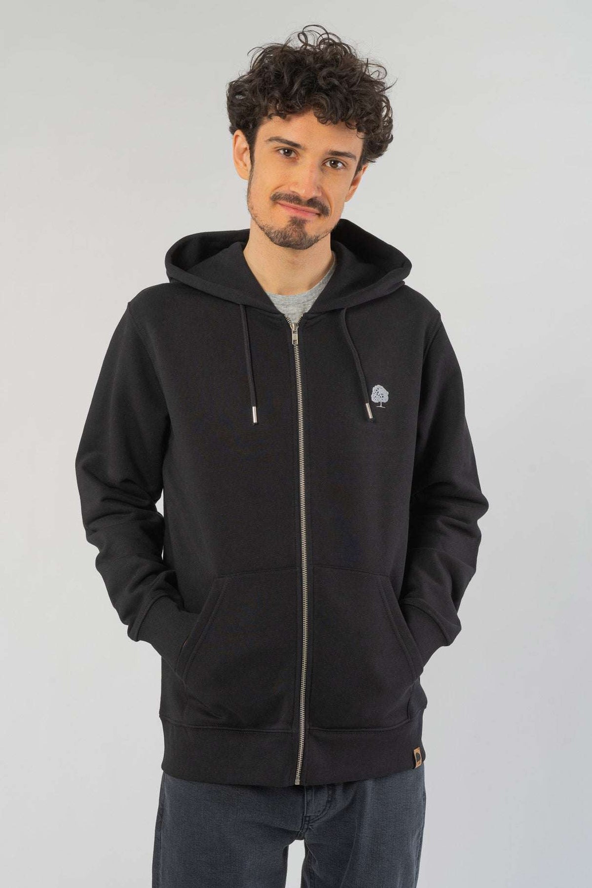 M-STSM566-Standard-Zipper-aus-Bio-Baumwolle-Fair-Gehandelte-T-Shirts-Herren-VINCENTIO-Black-Vorne2