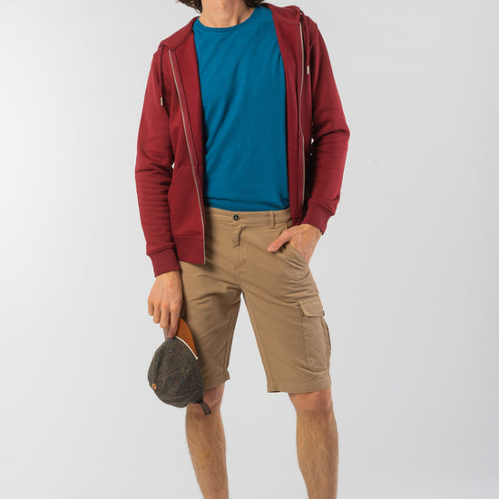 M-STSM566-Standard-Zipper-aus-Bio-Baumwolle-Fair-Gehandelte-T-Shirts-Herren-VINCENTIO-Burgundy-Vorne3
