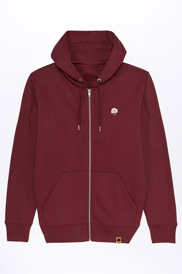 M-STSM566-Standard-Zipper-aus-Bio-Baumwolle-Fair-Gehandelte-T-Shirts-Herren-VINCENTIO-Burgundy-Vorne4
