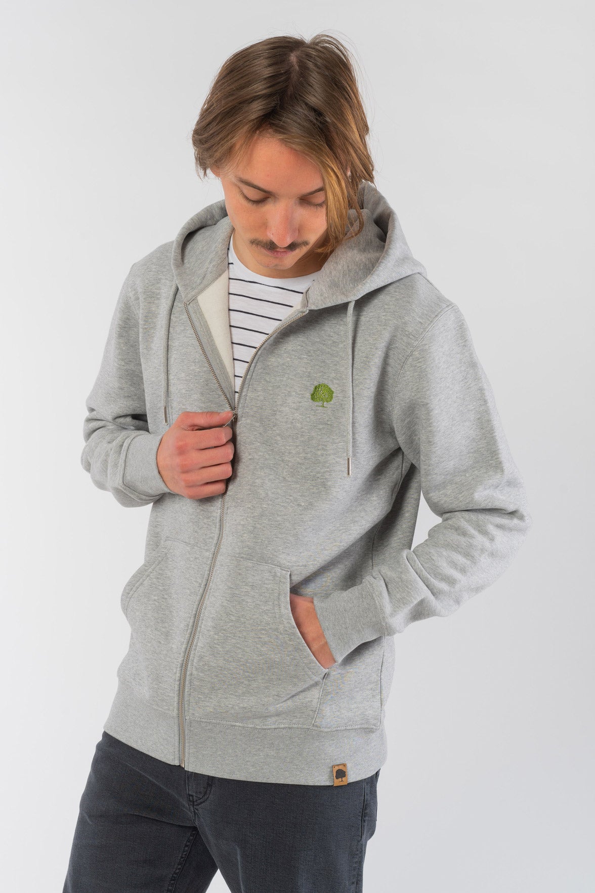 M-STSM566-Standard-Zipper-aus-Bio-Baumwolle-Fair-Gehandelte-T-Shirts-Herren-VINCENTIO-Heather-Grey-Vorne2
