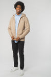 M-STSM566-Standard-Zipper-aus-Bio-Baumwolle-Fair-Gehandelte-T-Shirts-Herren-VINCENTIO-Heather-Sand-Vorne2