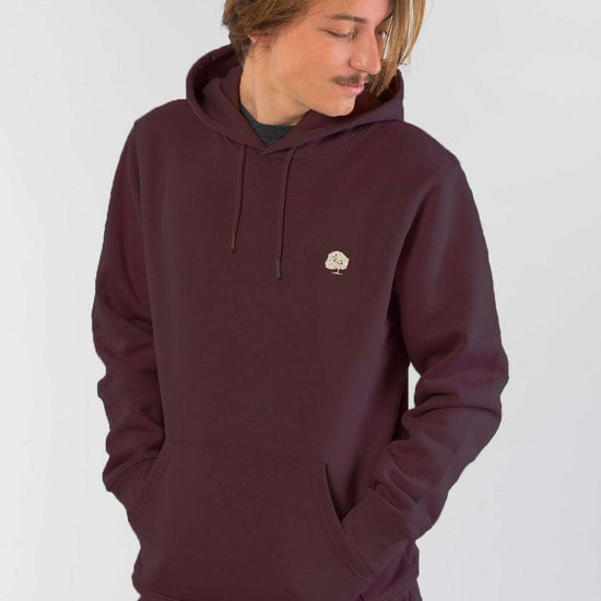 M-STSU177-Standard-Hoodie-aus-Bio-Baumwolle-Bio-Sweatshirts-IPERIO-Red-Brown-Vorne2