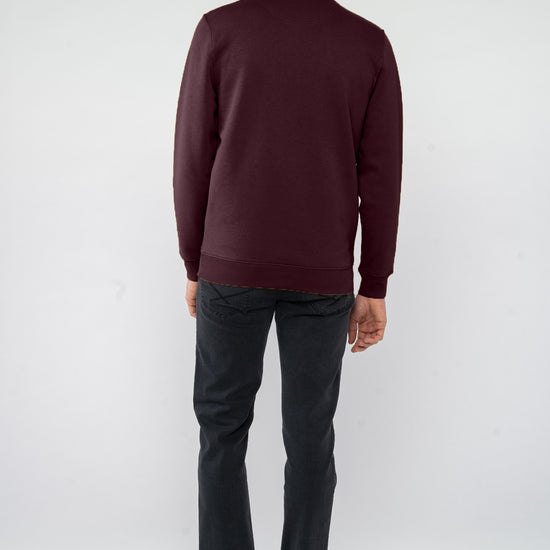 M-STSU178-Standard-Sweatshirt-aus-Bio-Baumwolle-Zertifizierte-Mode-CUCUNA-Red-Brown-Hinten