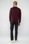 M-STSU178-Standard-Sweatshirt-aus-Bio-Baumwolle-Zertifizierte-Mode-CUCUNA-Red-Brown-Hinten