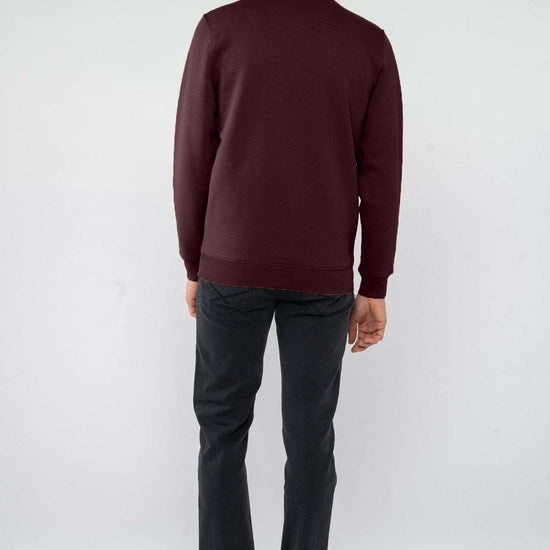 M-STSU178-Standard-Sweatshirt-aus-Bio-Baumwolle-Zertifizierte-Mode-CUCUNA-Red-Brown-Hinten