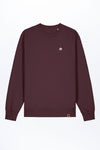 M-STSU178-Standard-Sweatshirt-aus-Bio-Baumwolle-Zertifizierte-Mode-CUCUNA-Red-Brown-Vorne