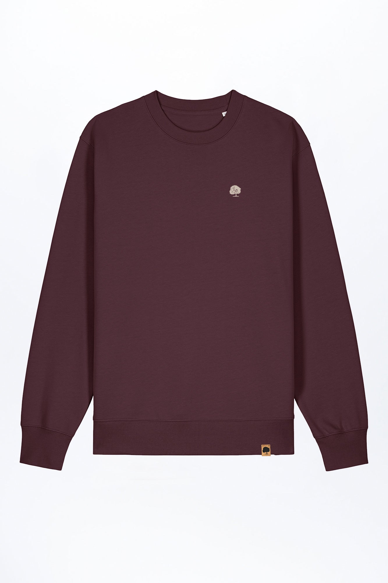 M-STSU178-Standard-Sweatshirt-aus-Bio-Baumwolle-Zertifizierte-Mode-CUCUNA-Red-Brown-Vorne