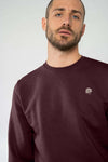 M-STSU178-Standard-Sweatshirt-aus-Bio-Baumwolle-Zertifizierte-Mode-CUCUNA-Red-Brown-Vorne2