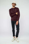 M-STSU178-Standard-Sweatshirt-aus-Bio-Baumwolle-Zertifizierte-Mode-CUCUNA-Red-Brown-Vorne4