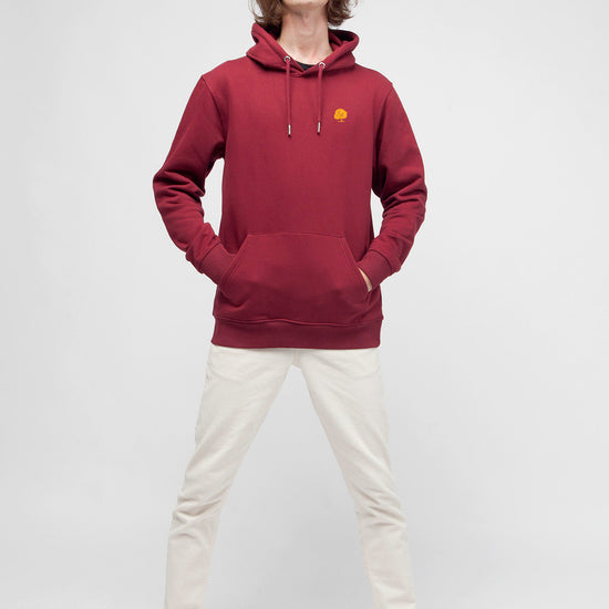 M-STSU824-Maenner-Sweatshirt-mit-Kapuze-Bio-Fair-Trade-Burgundy-Vorne-2