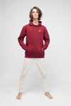 M-STSU824-Maenner-Sweatshirt-mit-Kapuze-Bio-Fair-Trade-Burgundy-Vorne-2